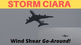 Storm Ciara │ Wind Shear │ Go-around │ Manchester Airport │ ATC Audio