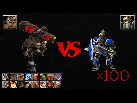 Tauren vs 100 footmen