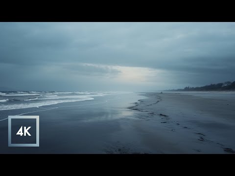 Rainy Ocean Walk at Hilton Head Island - Soothing Ocean Sounds ASMR🌧️