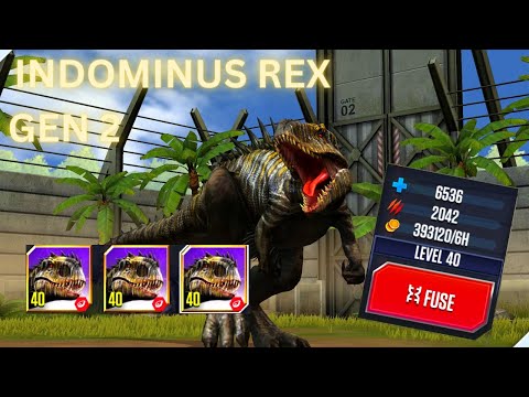 INDOMINUS REX GEN 2 (HYBRID) 3X MAX LEVEL-40 (JURASSIC WORLD:-THE GAME)