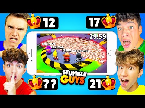 CHI RIESCE A FARE PIÙ CORONE IN 30 MINUTI VINCE 1000€ su STUMBLE GUYS!⏰😱 SFIDA tra YOUTUBERS
