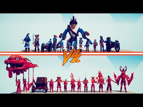MEGA PIRATE TEAM vs MEGA DYNASTY TEAM Part 2 - Totally Accurate Battle Simulator | TABS