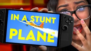 Testing the Lenovo Legion Go - IN A STUNT PLANE
