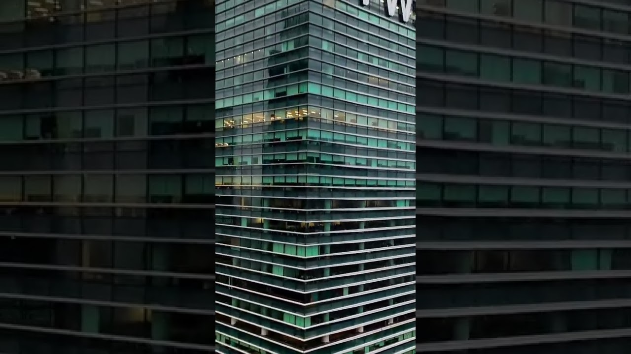 Glass building 4K drone shot | TimeLapser