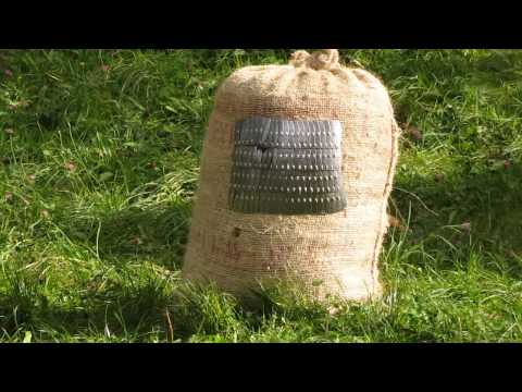 Test lamellar armor, bow and ax.