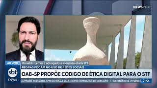 OAB-SP envia proposta de código de ética digital ao STF | Ronaldo Lemos no SBT News