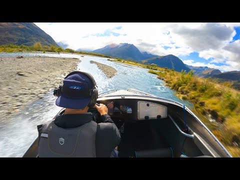 Mini Jet Boating the cleanest river on this Planet! Glenorchy, New Zealand.