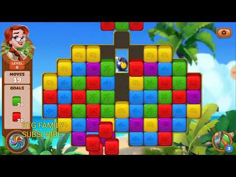 Lost island match 3 blast adventure level 8 MYSTERY ISLAND HD 1080P