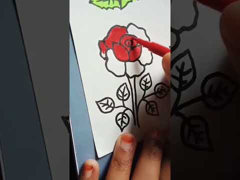 How to draw Rose flower #viral #shorts #arifa'sartgallery #drawingtutorial #shortvideo