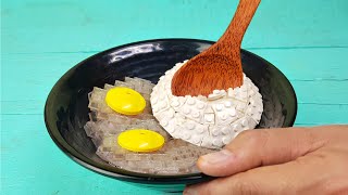 Lego Egg Fried Rice - Korean Style | Lego In Real Life | Stop Motion Cooking & ASMR