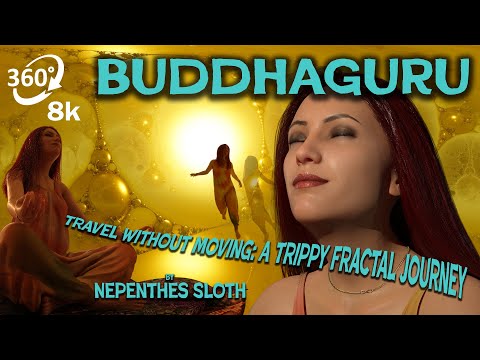 BUDDHAGURU:  VR/360 trippy mediation flight into fantasy fractal world 8k Original music
