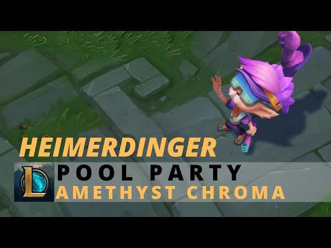 Pool Party Heimerdinger Amethyst Chroma - League Of Legends