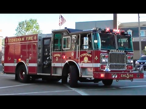 *Full House Response* Stoneham, MA Fire Department C2, Engine 3, & Ladder 1 Responding