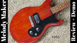 Video thumbnail for 1965 Gibson Melody Maker D Red with 1970s Mini Humbucker Pickup Demo by The Trogly's Guitar Show