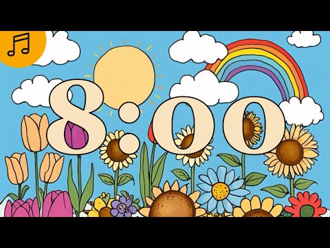 8 Minute Timer with Calming Music for The Classroom 🌻🌷