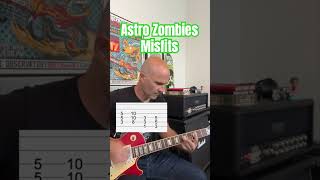Astro Zombies Misfits Guitar Lesson + Tutorial #shorts #punk #guitar #themisfits #misfits
