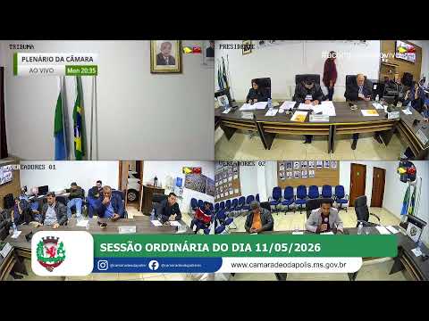 Transmissão ao vivo da sessão Ordinária do dia 11/05/2026