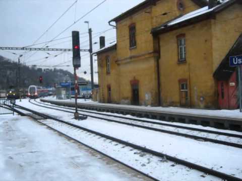 Odjezd vlaku Os 6806 + příjezd vlaku Os 6807 - Ústí nad Labem hl.n.