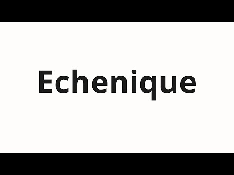 How to pronounce Echenique