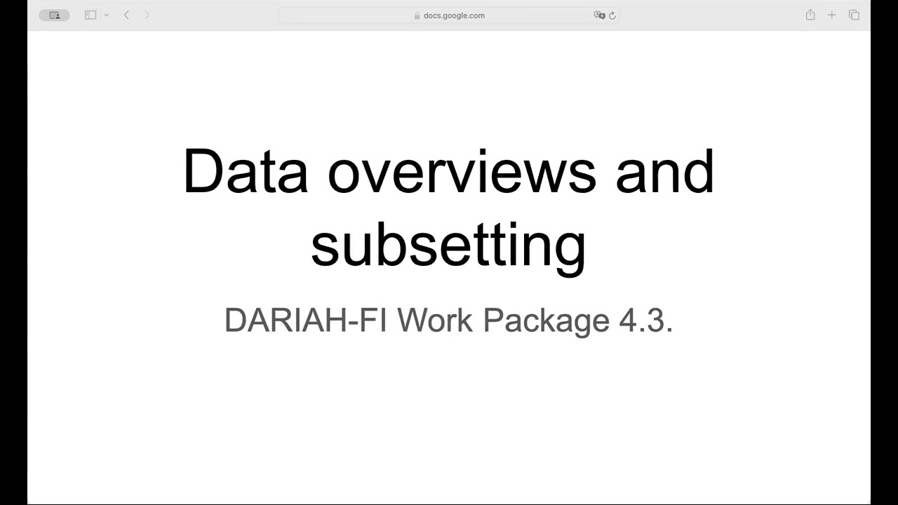 Tool for subsetting data