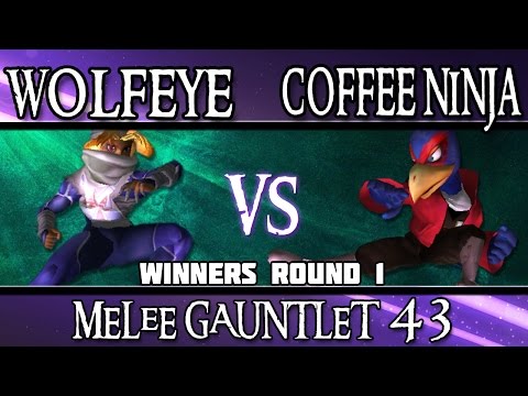 Melee Gauntlet 43 - Wolfeye (Sheik, Jigglypuff) vs Coffee Ninja (Falco)