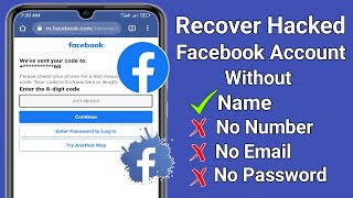 How To Recover Hacked Facebook Account Without Email And Phone Number 2024. Recover Facebook account