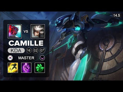 Camille vs Yone Top - KR Master - Patch 14.5 Season 14