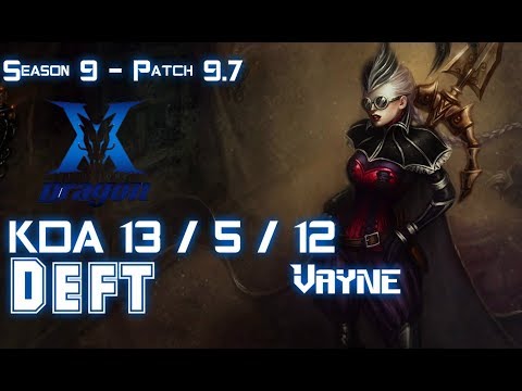 KZ Deft VAYNE vs KALISTA ADC - Patch 9.7 KR Ranked