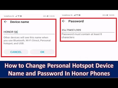 How to Change Personal Hotspot Device Name and Password In Honor Phones