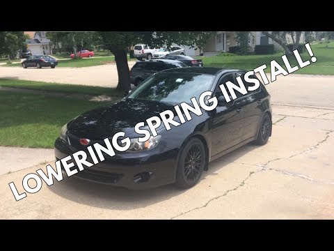 LOWERING SPRING INSTALL! (subaru impreza)