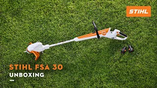 STIHL Unboxing desbrozadora de batería STIHL FSA 30 anuncio