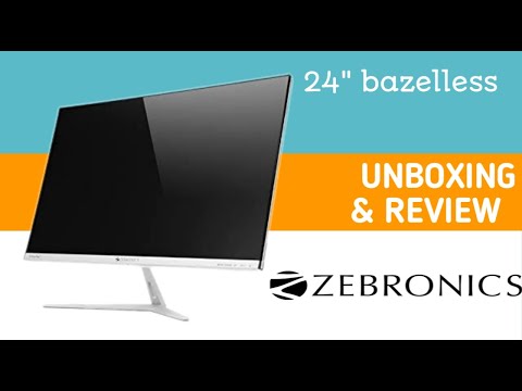 ZEBRONICS A24FHD LED Monitor, 24 inch (60.96cm), 250 nits, 75Hz, Slim Design, FHD, 1080p, 3 year
