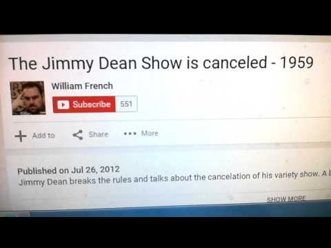 ( He's Begging On Air, TV ) ..The Jimmy Dean Show is canceled - 1959