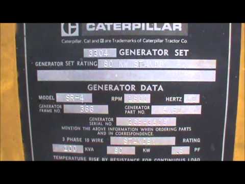 Caterpillar 3304 80kW Open Diesel Generator