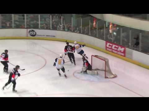 Kari Sihvonen scores for the Flames on his debut