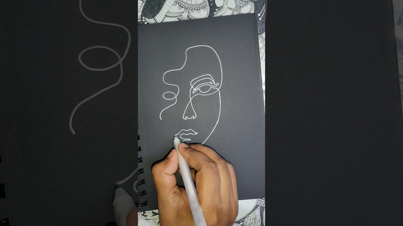 Abstract woman drawing | vector illustration drawing | woman face by continuous line | woman doodle