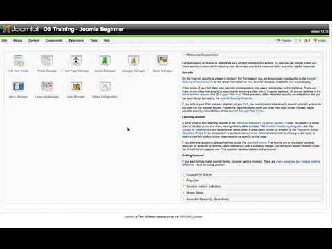 Joomla 1 5 Beginner Lesson 8 Navigating Joomla