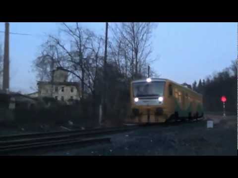 Provoz na trati 173 v Prokopském údolí, 28.12.2012 (FULLHD)