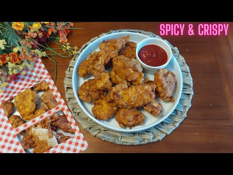 , title : 'How to make Crispy CHICKEN STRIPS | Tenders | Chicken Tenders Homemade | Easy Spicy & Crispy'