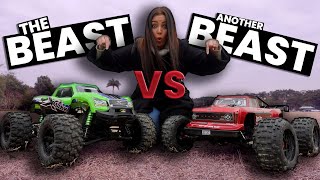 TRAXXAS XMAXX VS ARRMA OUTCAST 8S (DRAG RACE)