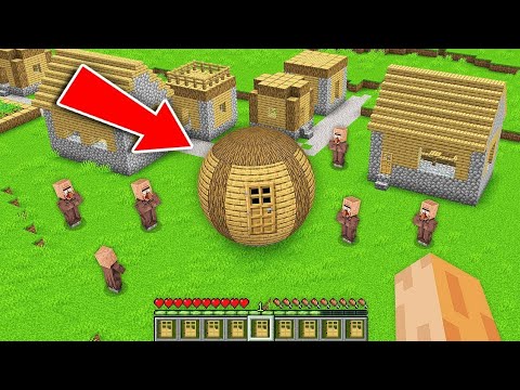 Mystery Sphere House Found in My Minecraft Village! Crazy New Base Build
