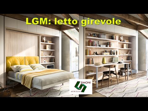 Letto a scomparsa girevole Lgm 01 | Simoni Arreda Milano
