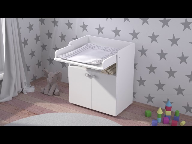 Video Teaser für Polini Kids Wickelkommoden Wickeltische mit klappbarem Aufsatz in verschiedenen Farben:  MPN 0001316
