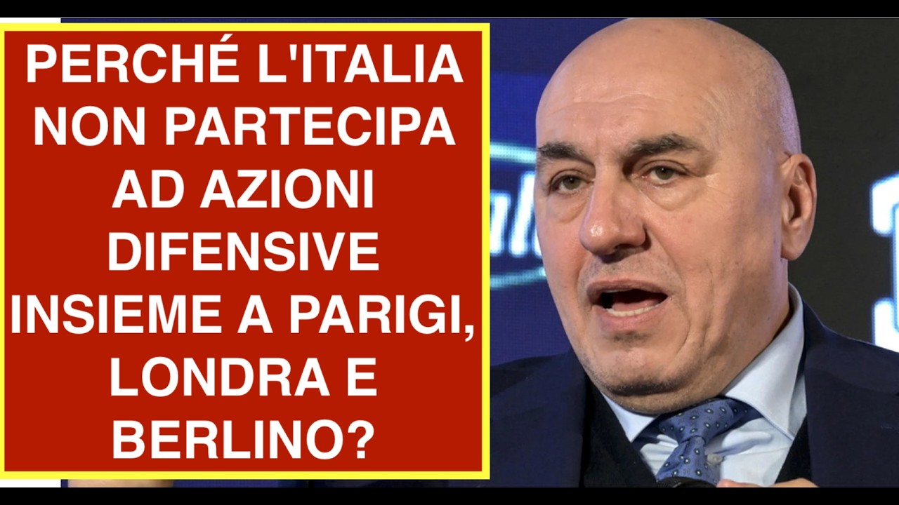 PERCHÉ L'ITALIA NON PARTECIPA AD AZIONI DIFENSIVE INSIEME A PARIGI, LONDRA E BERLINO?