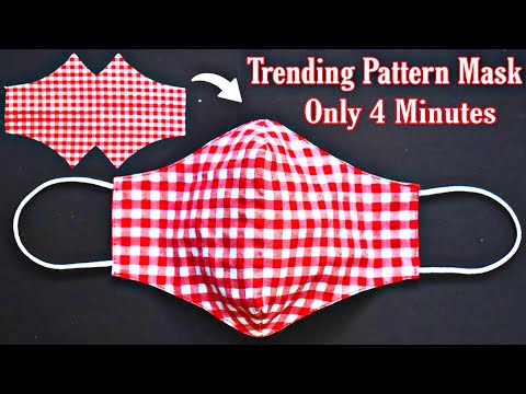 Very Easy New Trending Pattern Mask - Face Mask Sewing Tutorial - Anyone Can Make This Mask Easily
