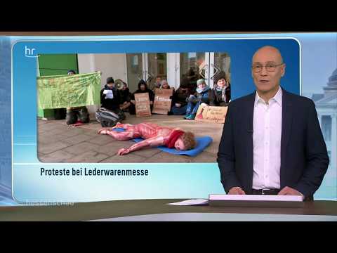 Blockade der Internationalen Ledermesse Offenbach 2020 | Hessenschau