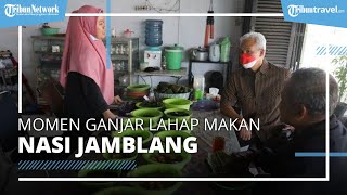 Gubernur Jawa Tengah Ganjar Pranowo Lahap Makan Nasi Jamblang di Cirebon, Tanpa Pakai Sendok
