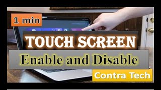 How to enable and disable touch screen of laptop | Dell Inspiron 15 3000 | HP laptop