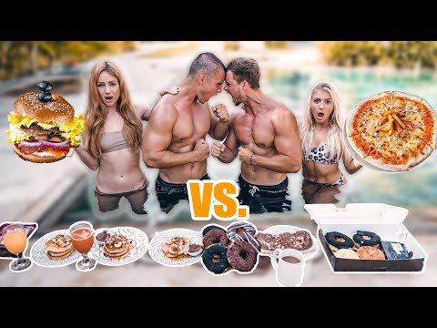 WER SCHAFFT MEHR KALORIEN IN 24 STUNDEN I Couple Cheat Day Battle