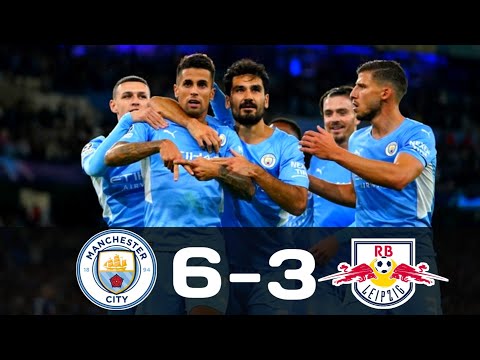 Manchester City vs Leipzig 6-3 Extended Highlights & Goals - Champions League 2021-2022